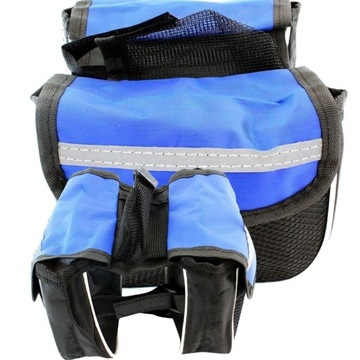 KUFEREK SAKWA ROWEROWA NA RAMĘ PODWÓJNA ODBLASKI