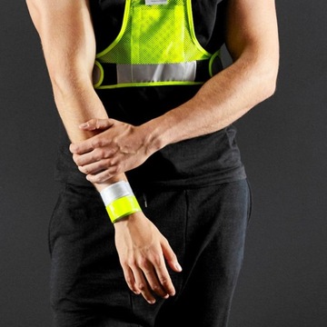 Лента светоотражающая самозажимная 40x3 см Желтая CE