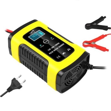 PROSTOWNIK ŁADOWARKA SAMOCHODOWA DO AKUMULATORA 12V 6A LCD