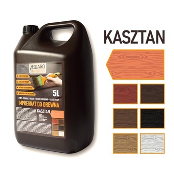 IMPREGNAT farba do drewna z woskami 5l kasztan
