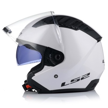 LS2 OF600 COOPTER II МОТОЦИКЛЬНЫЙ ОТКРЫТЫЙ ШЛЕМ, БЕЛЫЙ ГЛЯНЦЕВЫЙ 22/06 + BLEND