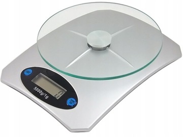 WAGA KUCHENNA ELEKTRONICZNA LCD DO 5kg SZKLANA