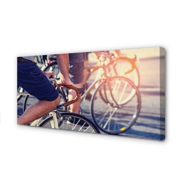 Foto obraz na płótnie Rowerzyści ludzie 100x50 cm
