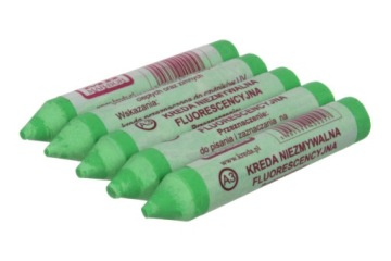 5x Kreda techniczna fluorescencyjna A4 ZIELONA