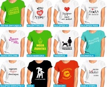 koszulka z nadrukiem dla kobiety, dziewczyny, żony, koleżanki - XL
