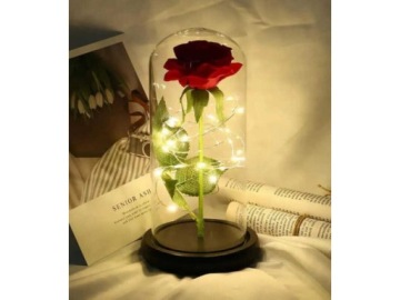 Вечная роза в стекле Подарок Светящийся светодиод на День матери Женский подарок