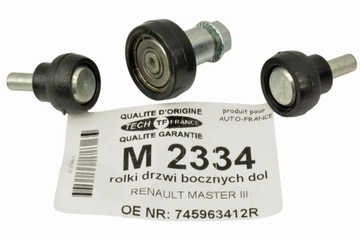 ROLKI DOLNEGO WÓZKA DRZWI PRZESUWNYCH MASTER III MOVANO B 2010-