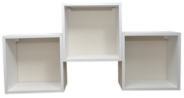 KUBIK PÓŁKA ŚCIENNA WISZĄCA BIAŁA 40x40