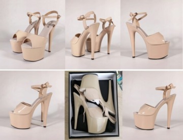 ЖЕНСКИЕ САНДАЛИИ НА ПЛАТФОРМЕ БЕЖЕВЫЕ САНДАЛИИ НА КАБЛУКЕ СЕКСУАЛЬНЫЕ САНДАЛИИ SexyHeels 41