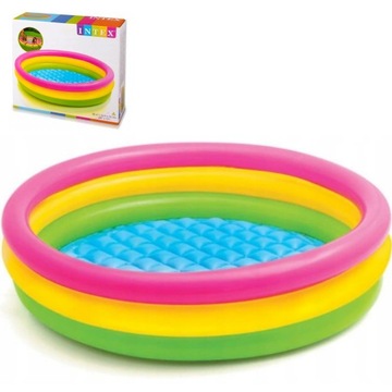 Детский садовый бассейн Intex Rainbow 114x25см