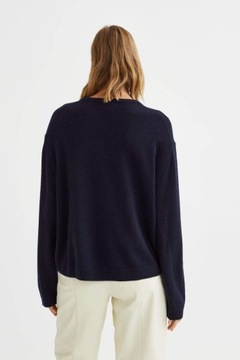 H&M HM Sweter kaszmirowy damski modny luźny oversize obszerny stylowy 34 XS