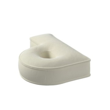 Бархатная подушка с буквой П, 40см, БОЛЬШАЯ, белая