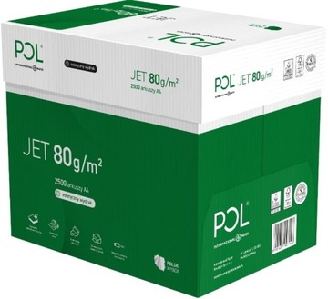 Papier biurowy POLJET A4 80g 2500 ark