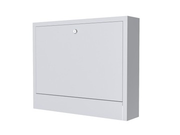 ящик центрального отопления поверхностного монтажа, 11-12 контуров, шкаф теплого пола, БЕЛЫЙ