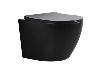 КОМПЛЕКТ ДЛЯ УНИТАЗА ВСТРОЕННОГО МОНТАЖА, ТОНКАЯ РАМКА, ЧАША ДЛЯ УНИТАЗА, ЧЕРНЫЙ, КОМПЛЕКТ 7-в-1