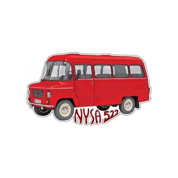 magnes na lodówkę samochód auto Nysa 522 czerwona