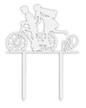 Topper TŚB-36-Inicjały Ślub Wesele Biały