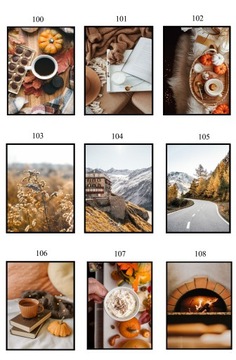 ПОСТЕР 40х50 ОСЕНЬ подборка из 100 ОБРАЗОВ eviero природа осенние пейзажи