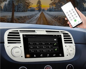 RADIO SAMOCHODOWE 2 DIN ANDROID GPS WIFI FIAT 500 2007-2014