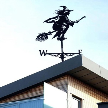 Дюймовый флюгер с украшением в виде ведьмы, садовый флюгер