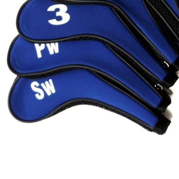 Golf Irons Крышка головы для гольфа, черная и синяя сторона