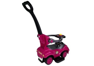 Mega Car 3in1 Pink Ride-On с толкателем