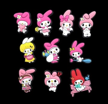 PINY PRZYPINKI HELLO KITTY Kotki DO BUTÓW CROCS WPINKI 10SZT MY MELODY 1