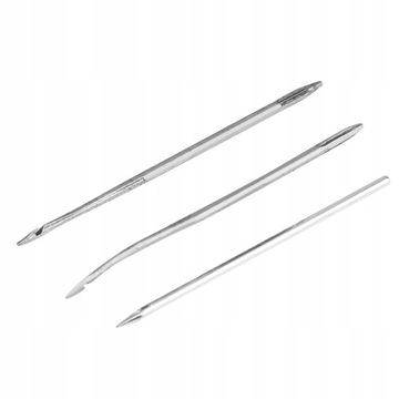 МЕТАЛЛИЧЕСКОЕ ШИЛО С 3 ЗАМЕННЫМИ ИГЛАМИ ДЛЯ КОЖИ