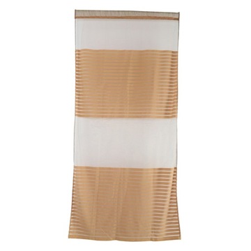 Прозрачная занавеска с карнизом, полосатая прозрачная штора для гостиной темно-кофейного цвета