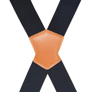 Мужские подтяжки, 4 зажима, эластичные ремни, регулируемые, коричневые, черные