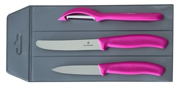 Victorinox zestaw 3 noży różowy