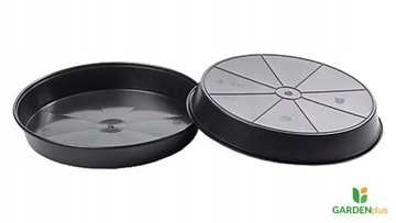 Подставка для цветочного горшка, диаметр 25 см, черная - УПАКОВКА 10 ШТ.