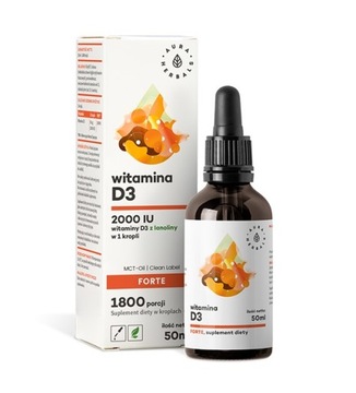 WITAMINA D3 (2000IU) FORTE KROPLE 50ML AURA