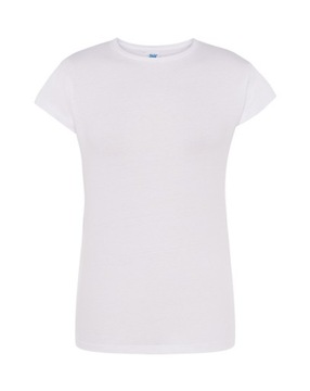 Koszulka Damska JHK T-shirt damski 100% bawełna biała M