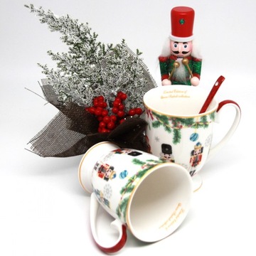 Набор кружек с ложками 280 мл Набор рождественских кружек