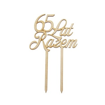 topper 65 LAT RAZEM na Żelazne Gody