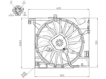 VENTILÁTOR CHLADIČŮ NRF 47955