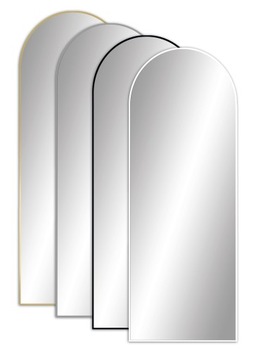 Паровое зеркало 150x50 узкая алюминиевая мансарская рама Черное белое серебряное золото