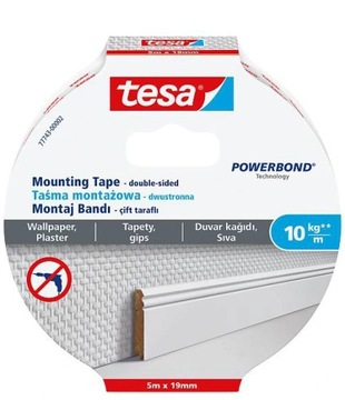 TESA 77743 5m TAŚMA MONTAŻOWA DWUSTRONNA na tapetę