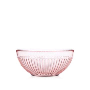 Salaterka szklana róż transparent 21 cm