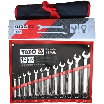 Клавики с плоскими онками 8-24 12 шт. YT-0362 Yato