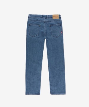 Męskie niebieskie spodnie jeansowe PROSTO jeansy Regular Pocklog W30L32