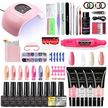 Polygel nail polish Kit Gel Varnish Set With Lamp