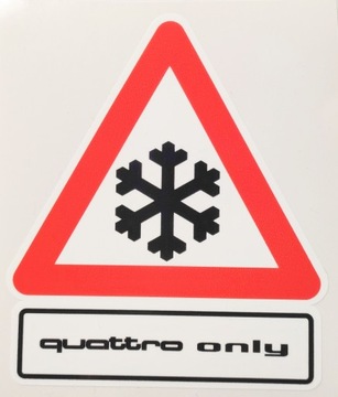 QUATTRO ONLY - naklejka drukowana