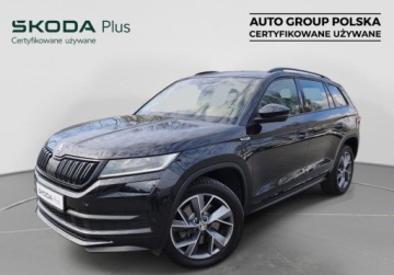 Skoda Kodiaq I SUV 2.0 TDI 190KM 2020 Skoda Kodiaq Wym. Rozrzad Sportline 4x4, ACC, kamera Hak, CANTON, GPS, 1 w