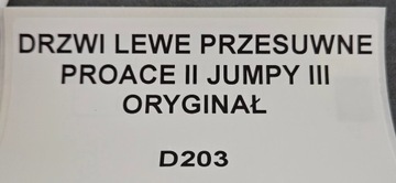 DVEŘE LEVÉ POSUVNÉ PROACE II JUMPY III ORIGINÁLNÍ