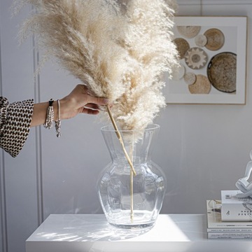 Wazon SZKLANY Flakon Na Kwiaty 27,5 cm Klasyczny RĘCZNIE ROBIONY Hand Made