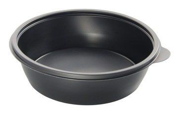 Pojemnik miska na zupę czarna 1000 ml śr. 19 cm - 50 szt.