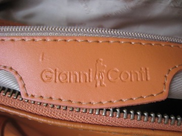 Gianni Conti duzy shopper skóra naturalna orange