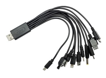 Kabel uniwersalny USB do ładowania GSM 10 typów